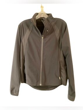 Athleta Black Full-Zip Utility Softshell Jacket